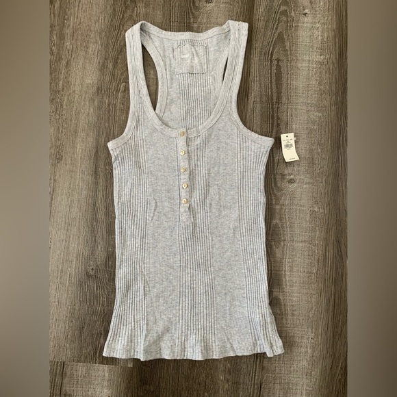 American Eagle Aerie Women’s Grey Button Down Tank Top! - Picture 1 of 3